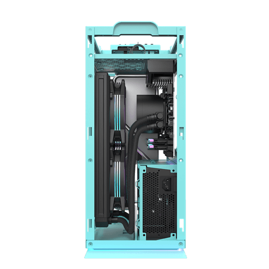 Kasë DarkFlash DLH21 / Mini-ITX / SFX / Light Strip ARGB / Mesh - Gjelbër - 4