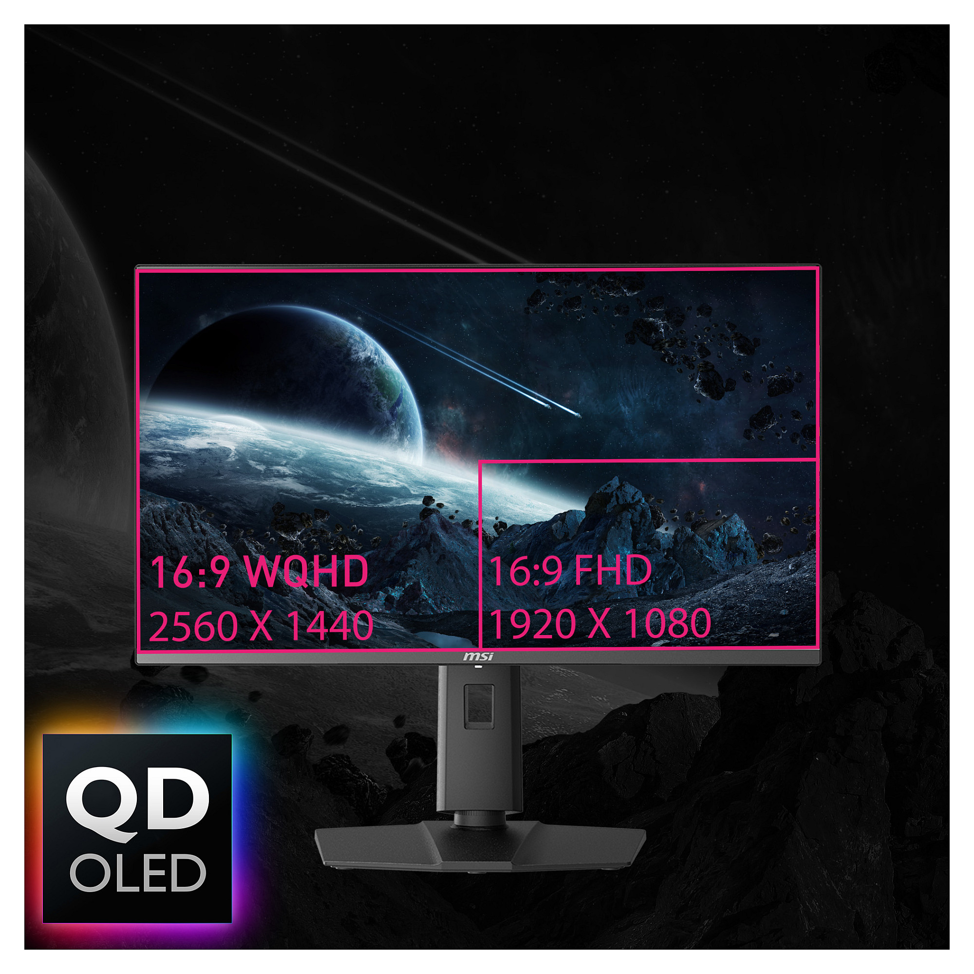 Monitor Gaming MPG 271QRXDE / 26.5"/ Wide Quad HD QD-OLED / 360Hz / 1ms / USB+HDMI+DP - Zezë - 7