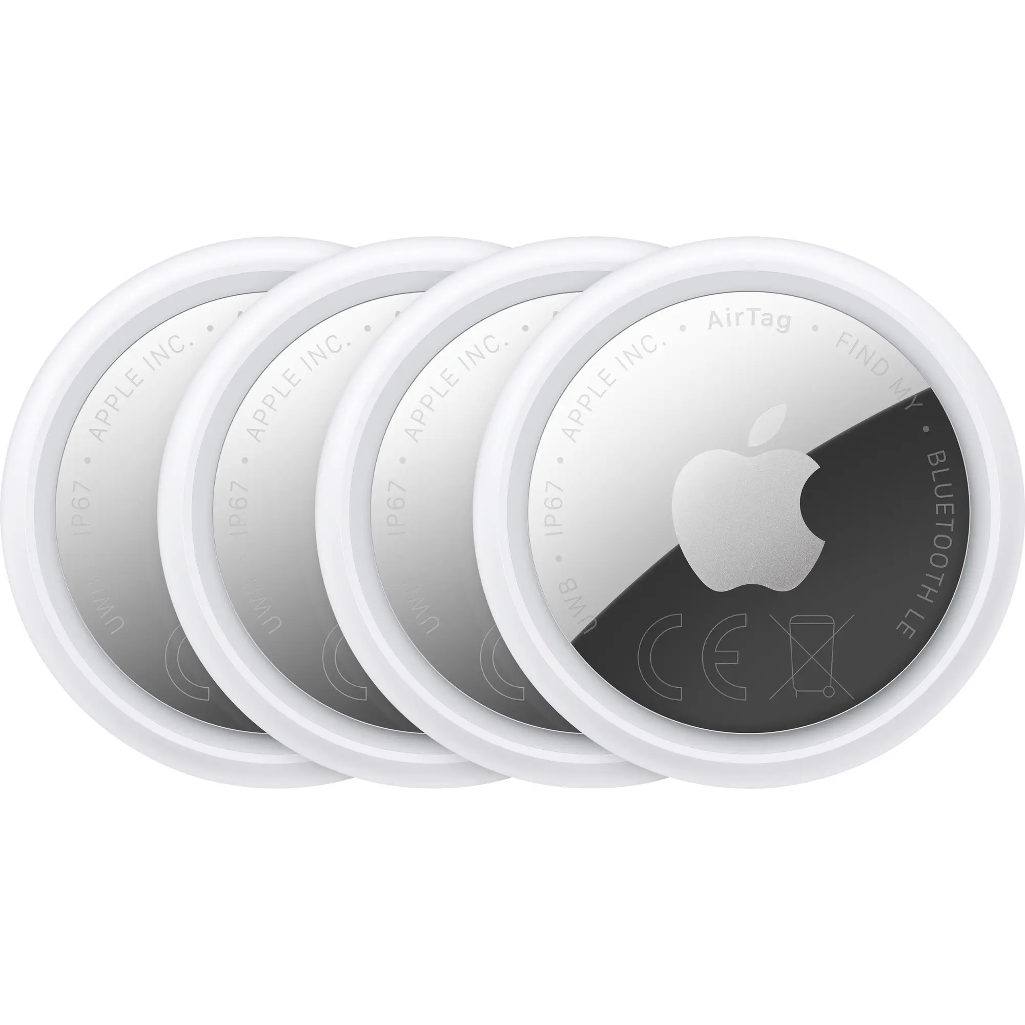 Apple AirTag 2nd Generation / 4-Pack / Ultra Wideband / Bluetooth / IP67 - Bardhë - 1