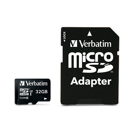 Kartë Memorie Verbatim PRO / 32GB / microSDHC / UHS-I / U3 / Class 10 / 90 MB/s - Zezë