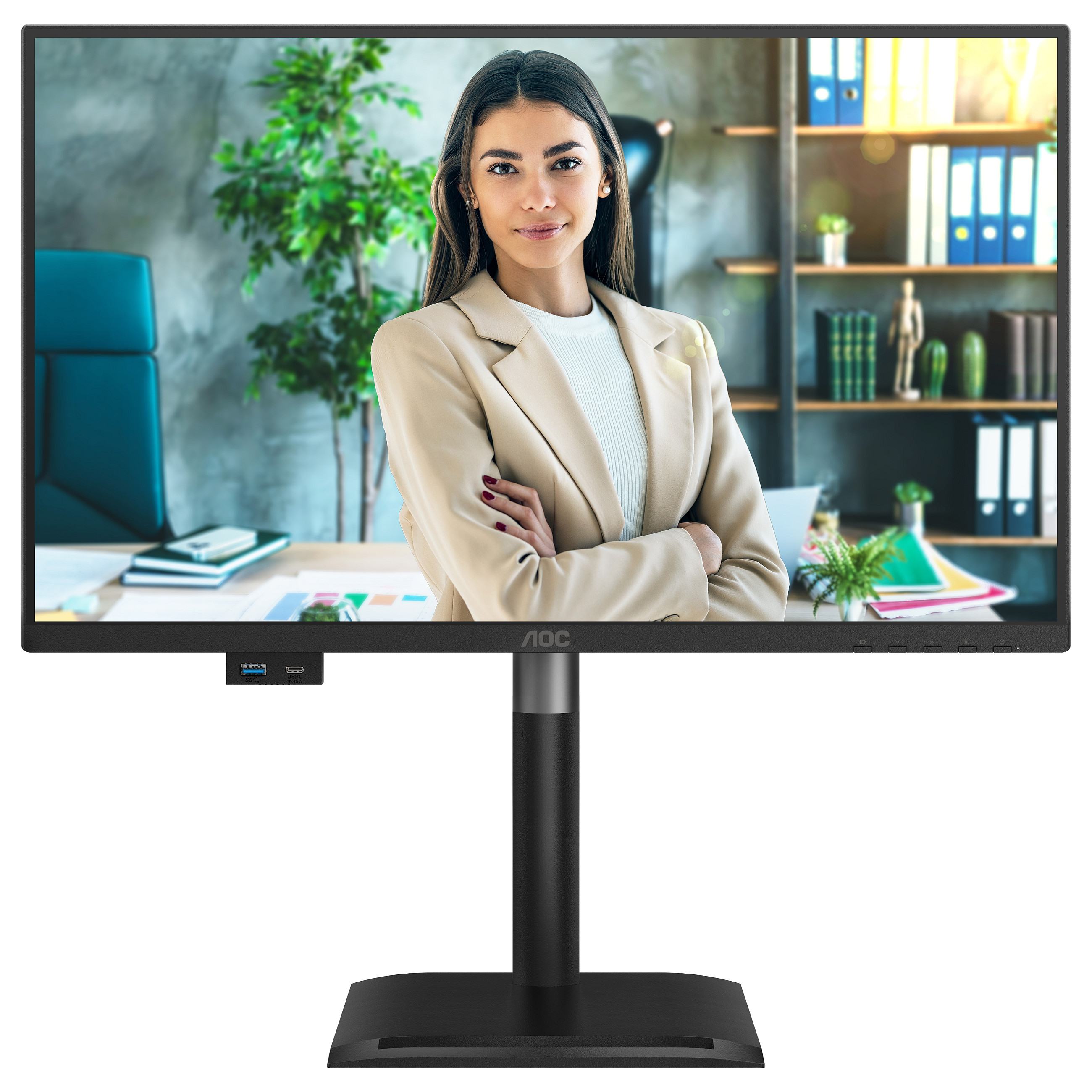 Monitor AOC 24P4U / 23.8" / Full HD IPS / 120 Hz / 4ms / USB +USB-C + VGA + HDMI + DP - Zezë - 4