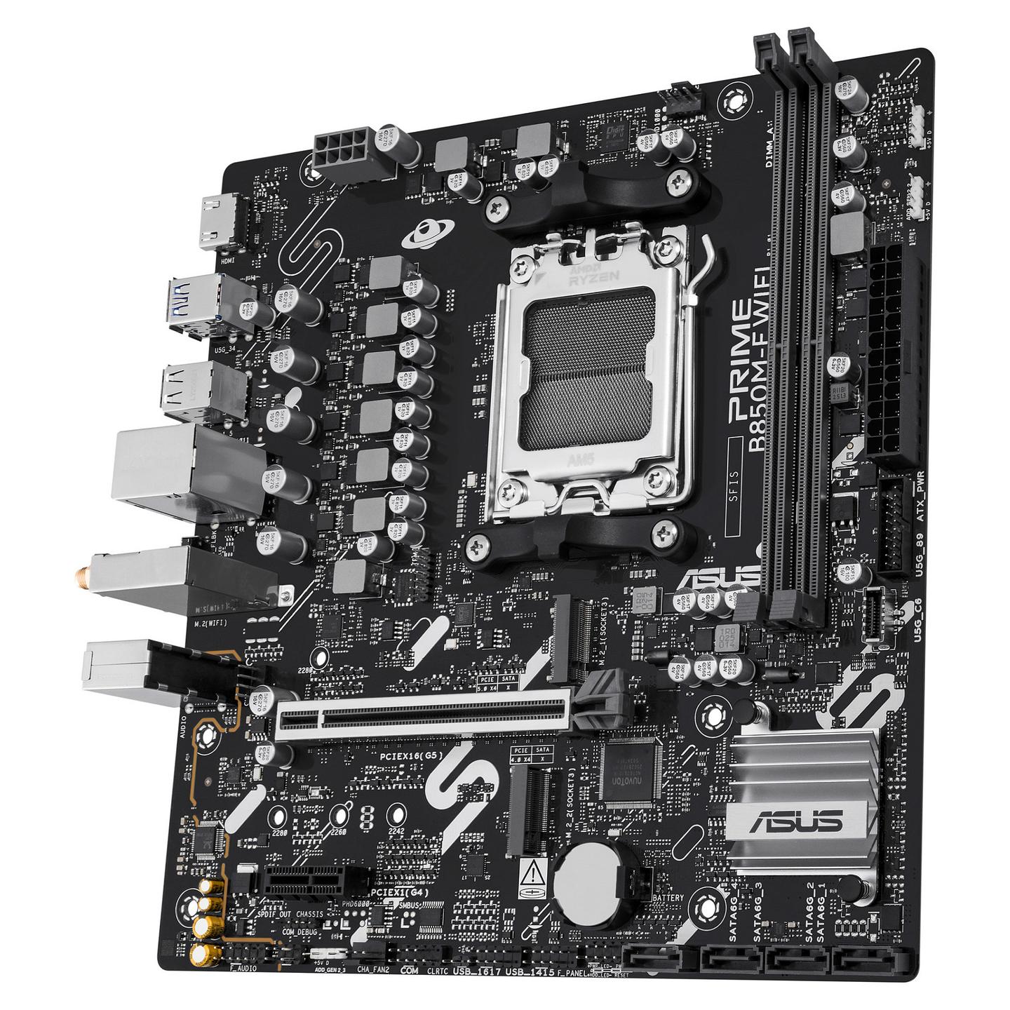 Pllakë Amë AMD AM5 ASUS PRIME B850M-F WIFI / DDR5 / mATX / HDMI - 3