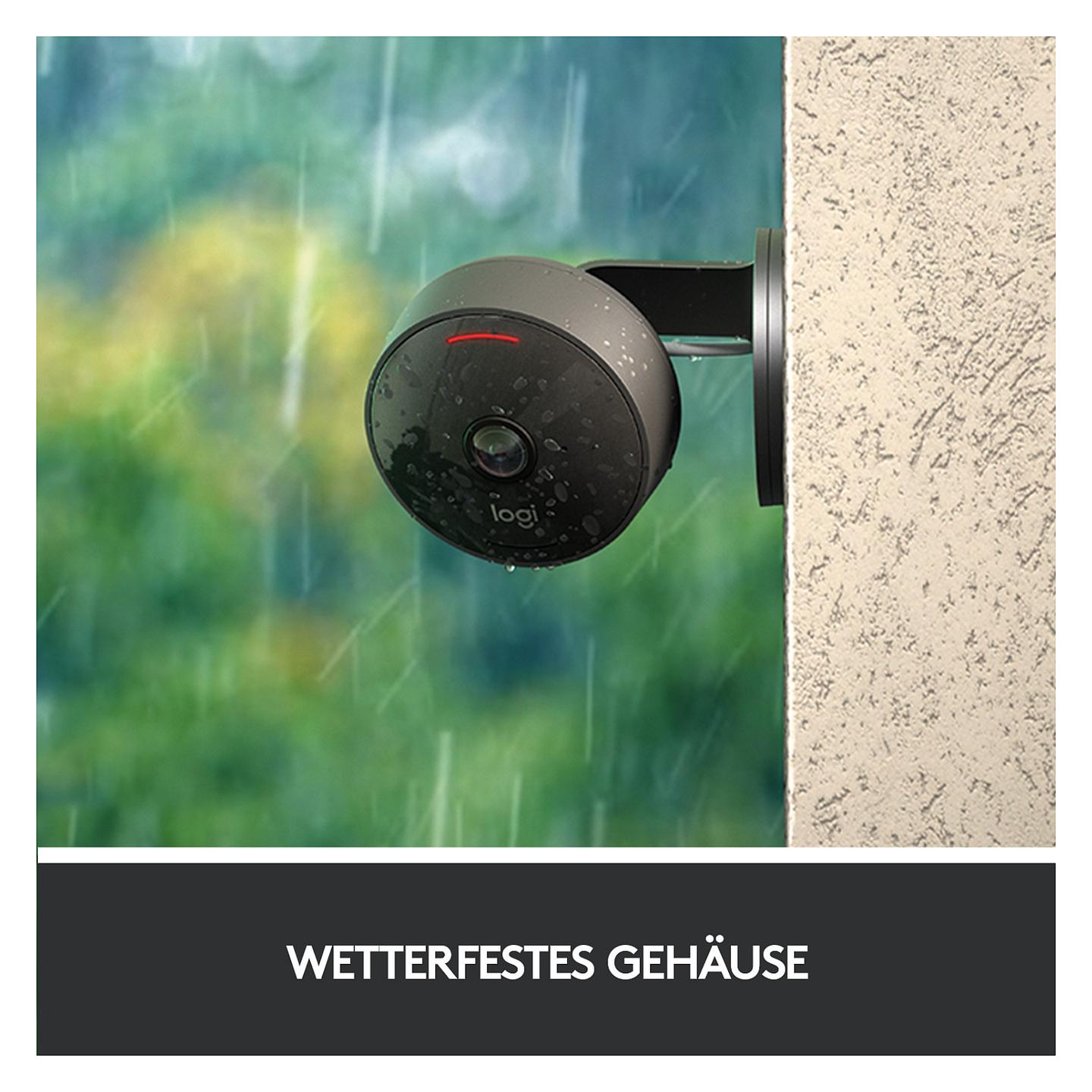 Kamerë Sigurie IP CCTV Logitech Circle View, 1080p, Wi-Fi, 180°, Night Vision, IP64 - Zezë - 10