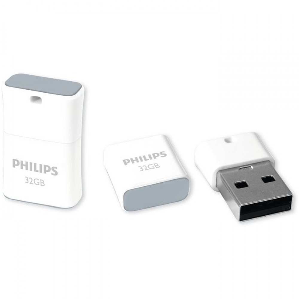 USB Flash Drive Philips FM32FD85B / 32GB / USB Type-A / USB 2.0 - Bardhë