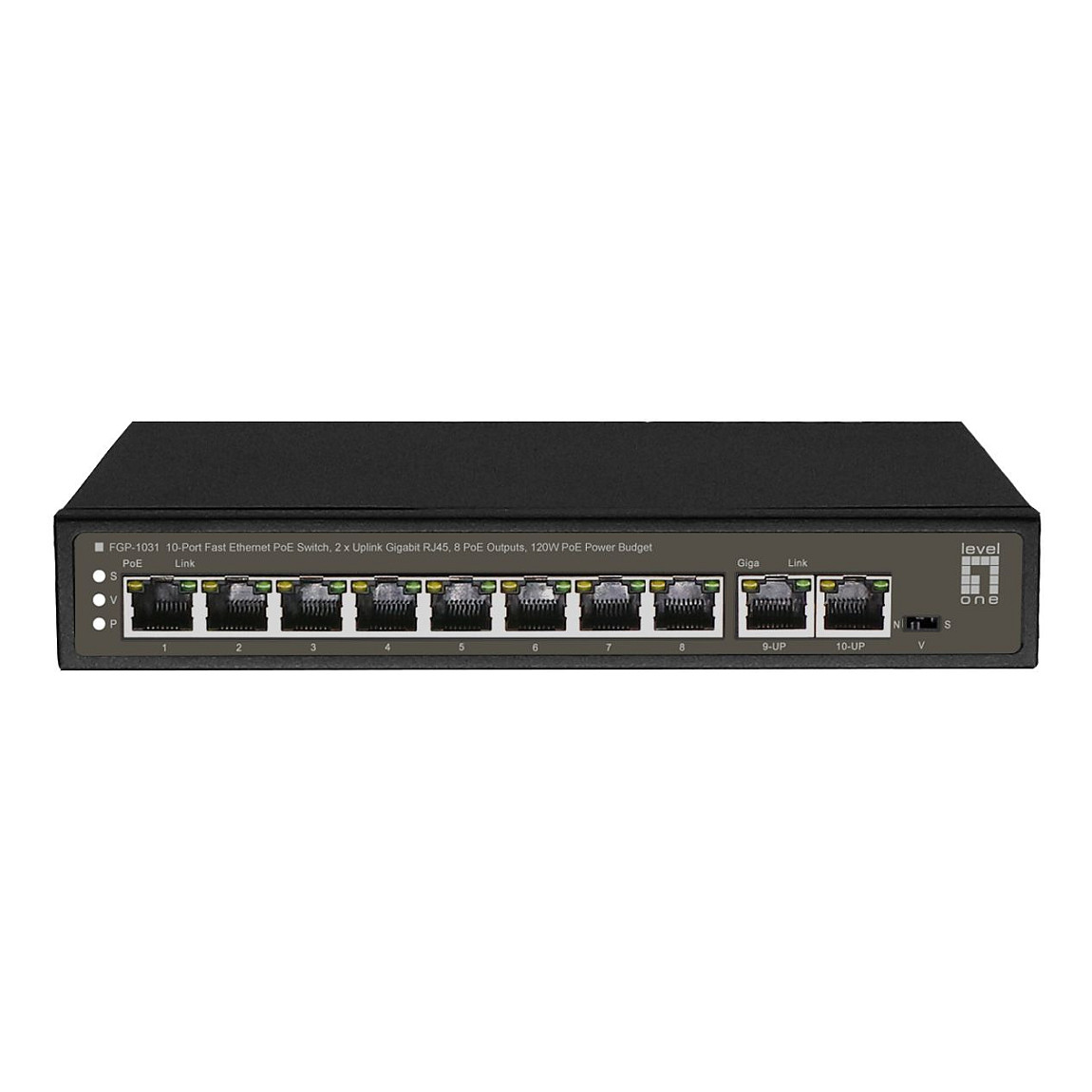 Switch 8x FE FGP-1031 2xGE 120W 8xPoE+ - 1