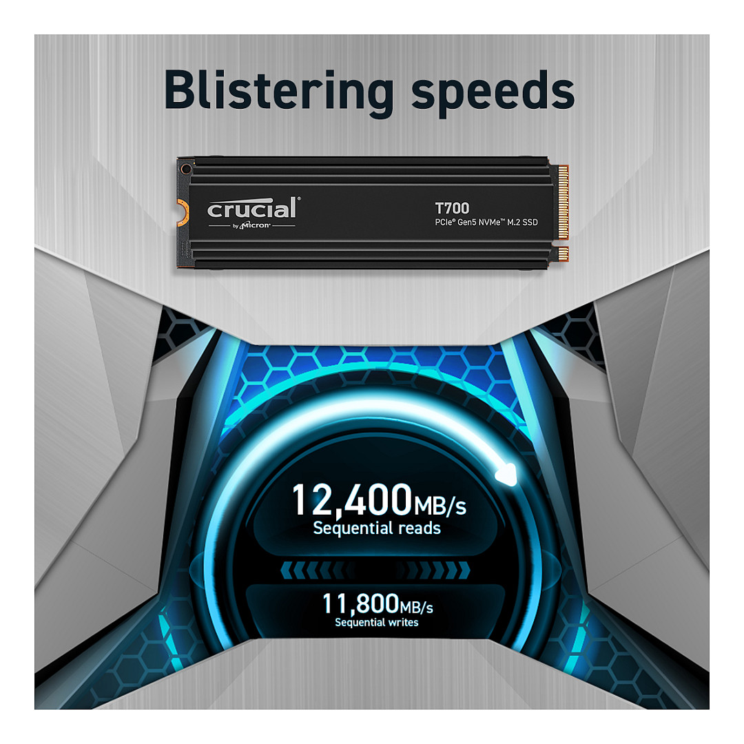 SSD M.2 4TB Crucial T700 NVMe PCIe 5.0 x 4 - 5