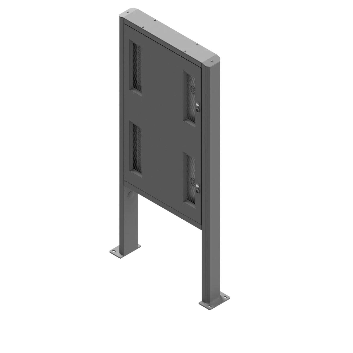Mbajtëse për Ekran EDBAK POK101 / 1 Ekran / deri 75" / deri 80kg / Montim në Dysheme / Orientim Portret - Zezë - 3
