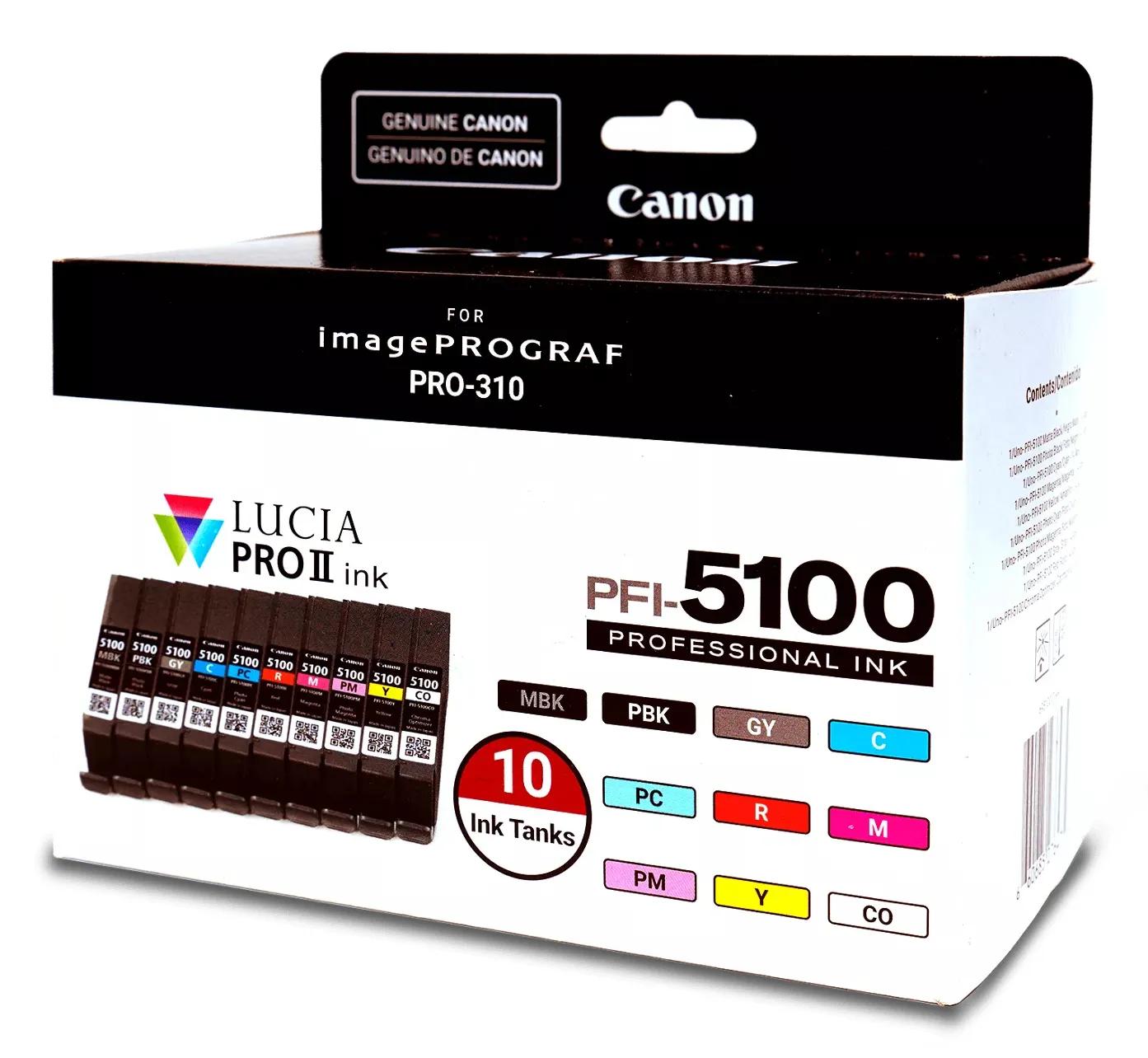 Set INK Canon PFI-5100, 6951C009, 10 Fishekë, për Printer Canon imagePROGRAF PRO-310 - 3