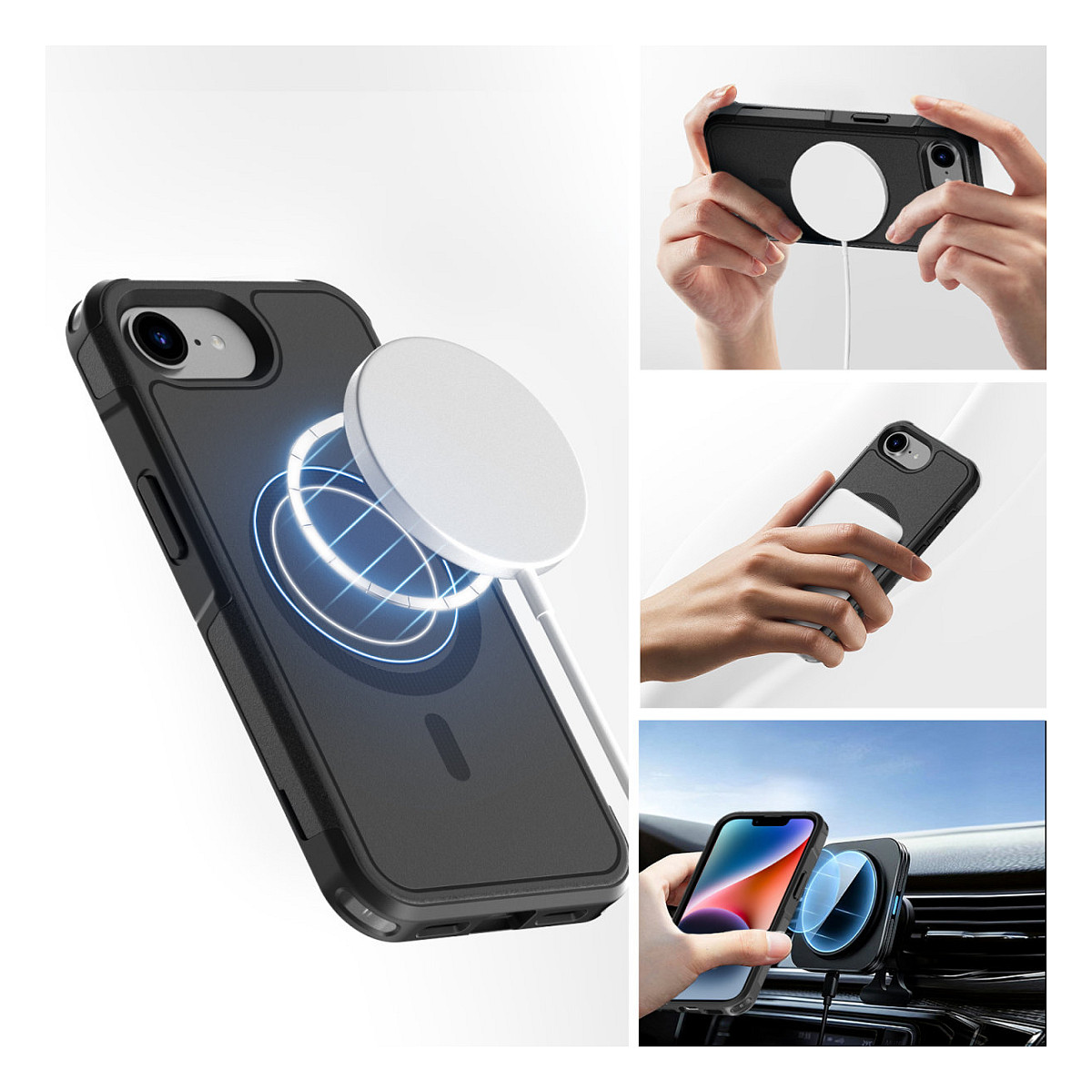 Aksesorë për telefon 4smarts 541360 / Case / MagSafe / iPhone 16e - Zezë - 2