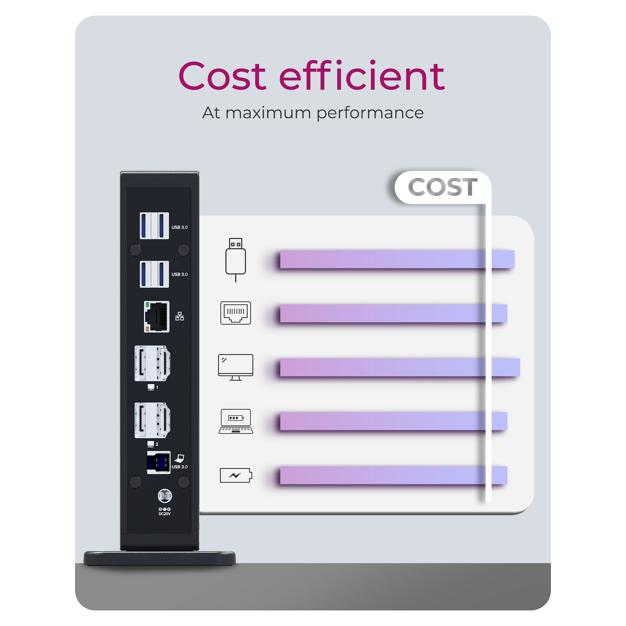 Docking Station ICY BOX IB-DK2252AC / USB-C & USB 3.0 / 2x HDMI + 2x DP / 6x USB / LAN / Audio / PD - Zezë - 8