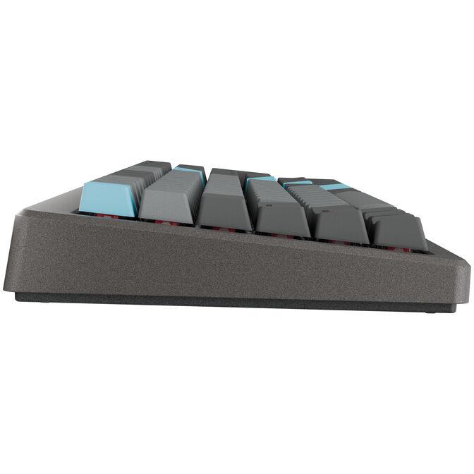 Tastierë Gaming Ducky Cushion 98, 96%, Mekanike, Wireless & Wired, Shush Red, RGB, Hot-Swap, US-Layout - Gri, Blu - 3