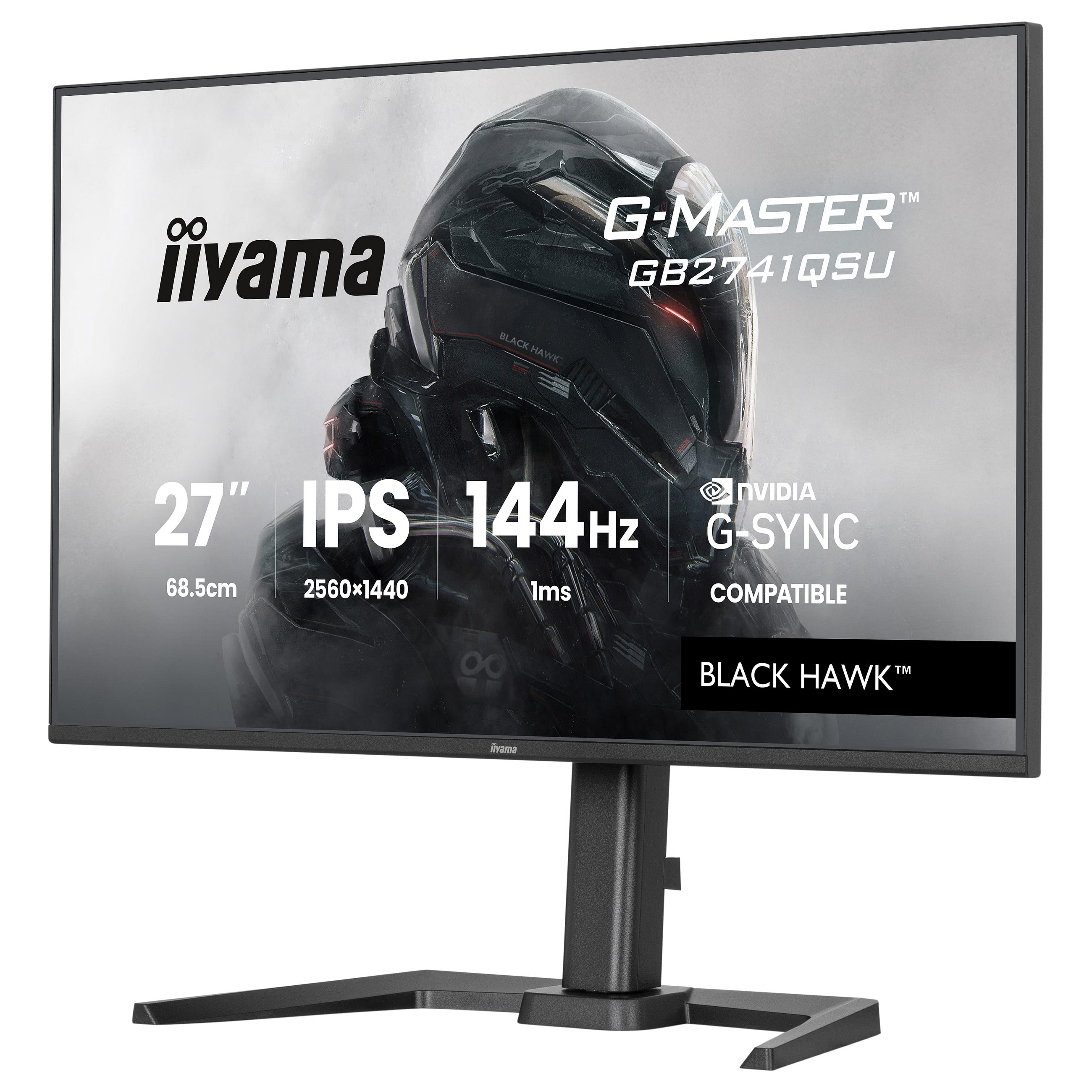 Monitor Gaming iiyama GB2741QSU-B1 / 27"/ 4K Ultra HD IPS / LED / 144 Hz / 1 ms / HDMI+USB+DP+HDCP - Zezë - 3