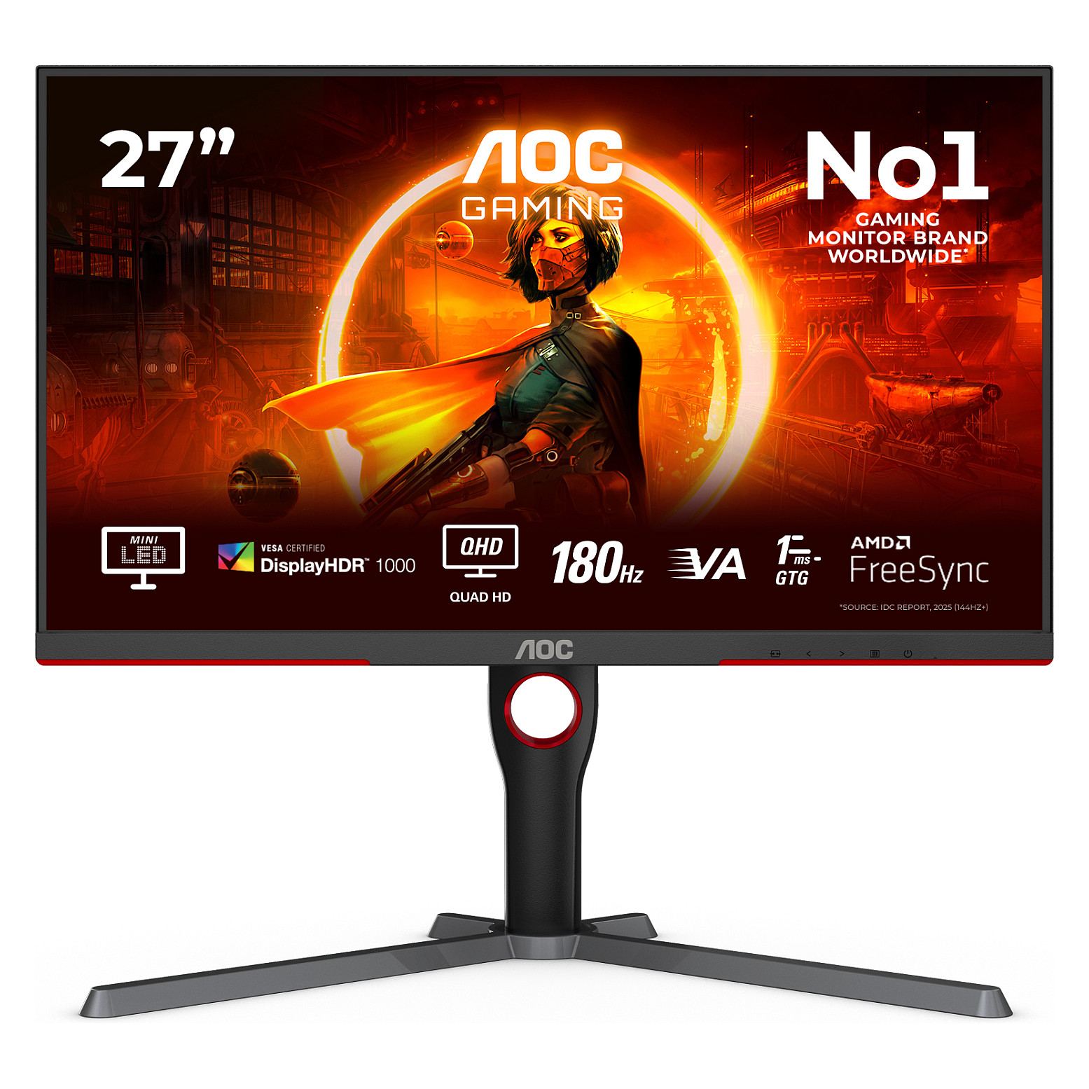 Monitor AOC Q27G3XMN BK – 27” / VA / QHD / 1ms / 180Hz / HDR1000 / I zi - 1