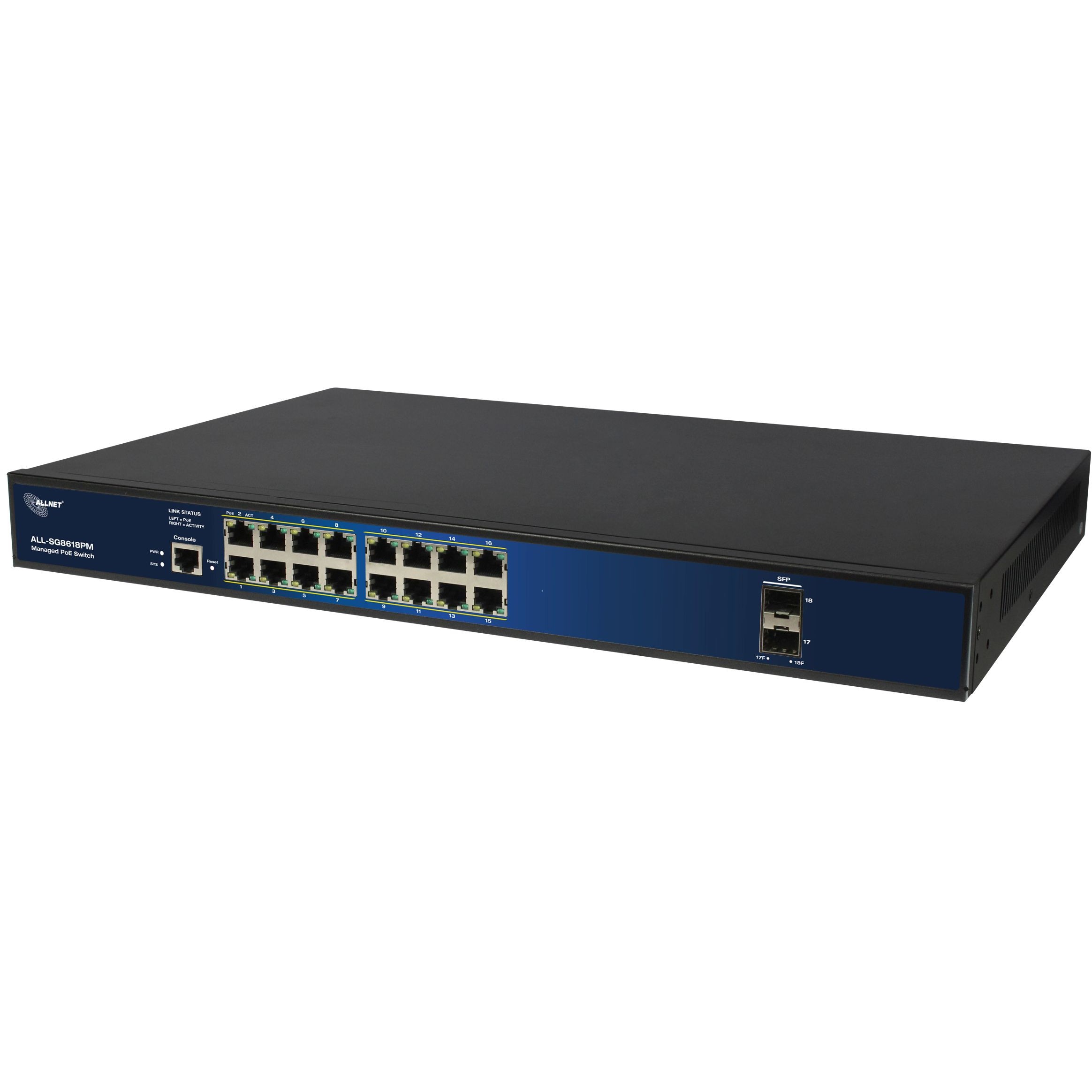 Switch ALLNET 16+2P Allnet ALL-SG8618PM POE M - 1