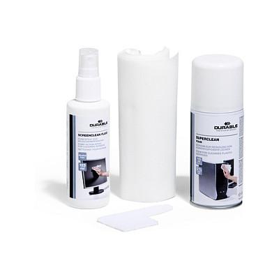 Set Pastrimi për Pajisje DURABLE 5834-00, 150 ml Shkumë, 125 ml Fluid, 10 Peceta, Pastrues Tastiere