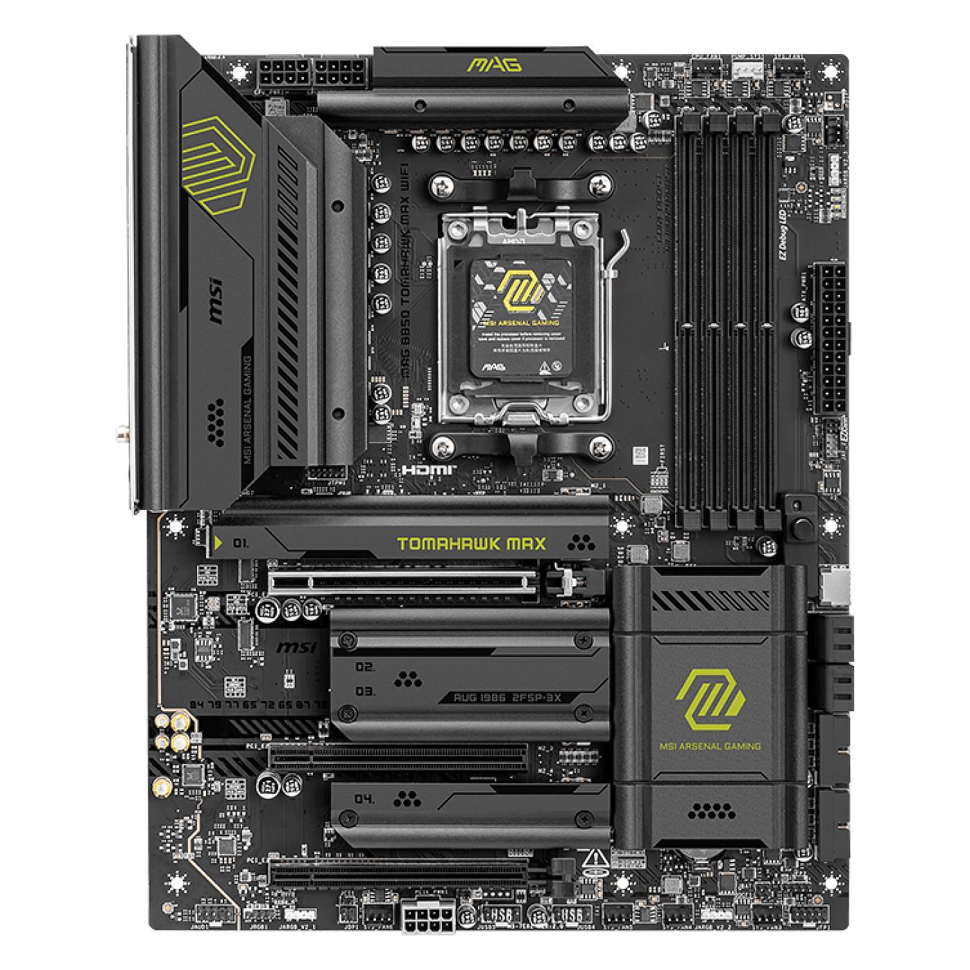 Pllakë Amë MSI MAG B850 TOMAHAWK MAX WIFI / AMD AM5 / B850 / DDR5 / ATX / Wi-Fi 7 / 5GbE LAN - 2