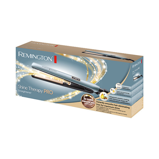 Drejtuese për flokë Remington Shine Therapy PRO S9300 / Advanced Ceramic / Argan Oil / Super Ionic / 110mm / 150–230°C / 9 Nivele – Blu - 4