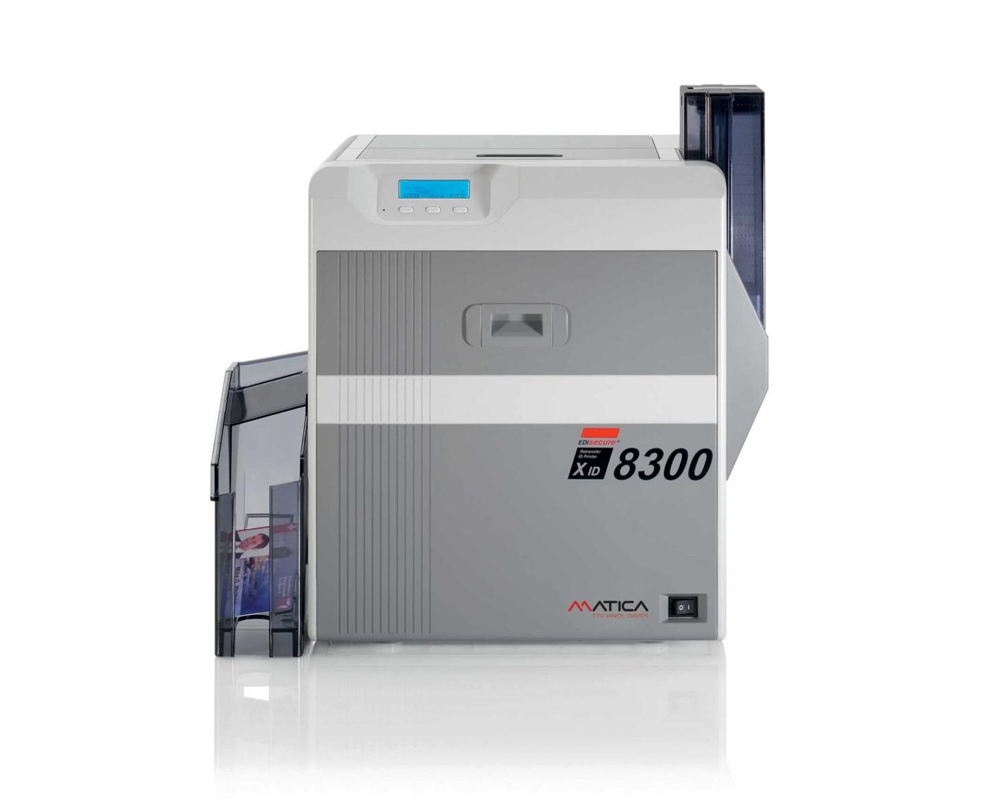 Printer kartash Matica EDIsecure XID 8300, me ngjyra, retransfer, 300 DPI, USB 2.0, Ethernet – Gri