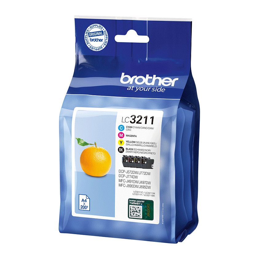 INK Brother Original Cartridge LC-3211 Value Pack – BK/C/M/Y (Zezë/Blu/Rozë/Verdhë) - 2