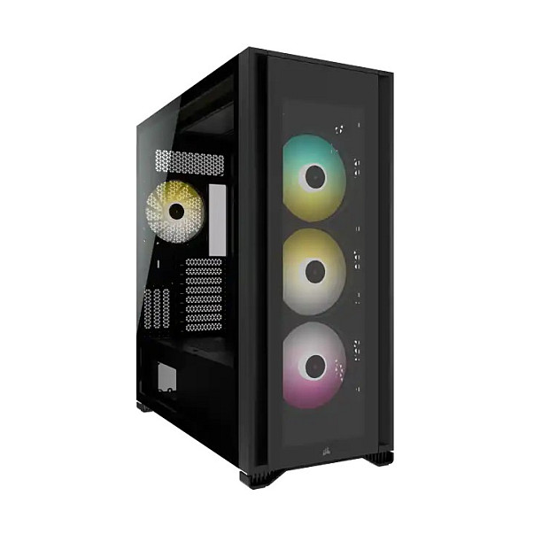 Kasë PC Corsair iCUE 7000X RGB / Full Tower / E-ATX / 3x 120mm + 1x 140mm RGB Fan / Tempered Glass / 480mm Radiator - Zezë - 1