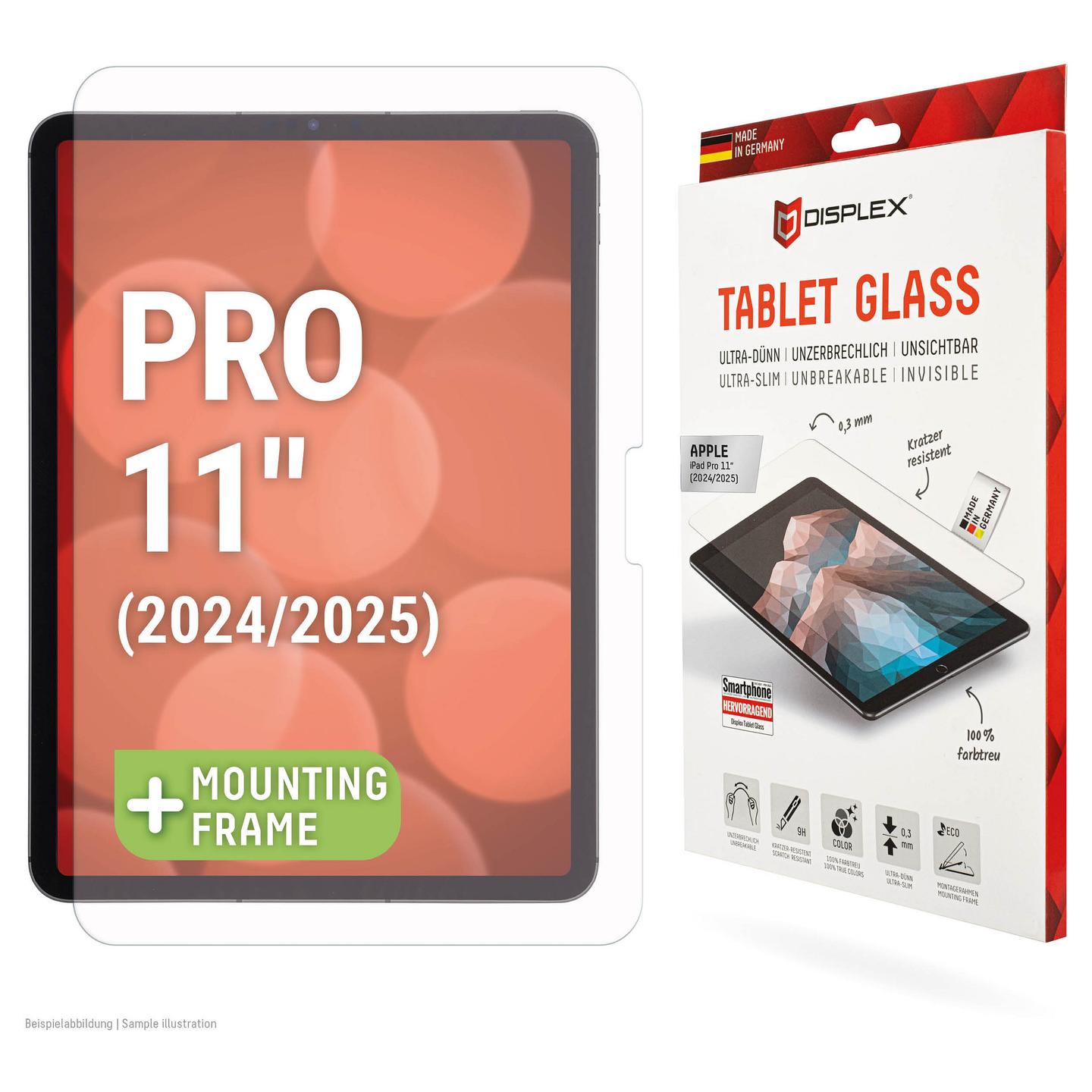 Aksesorë për tablet Displex 01960 / Tablet Glass / 9H / 0.3 mm / iPad Pro 11" (2024/2025) - Transparente