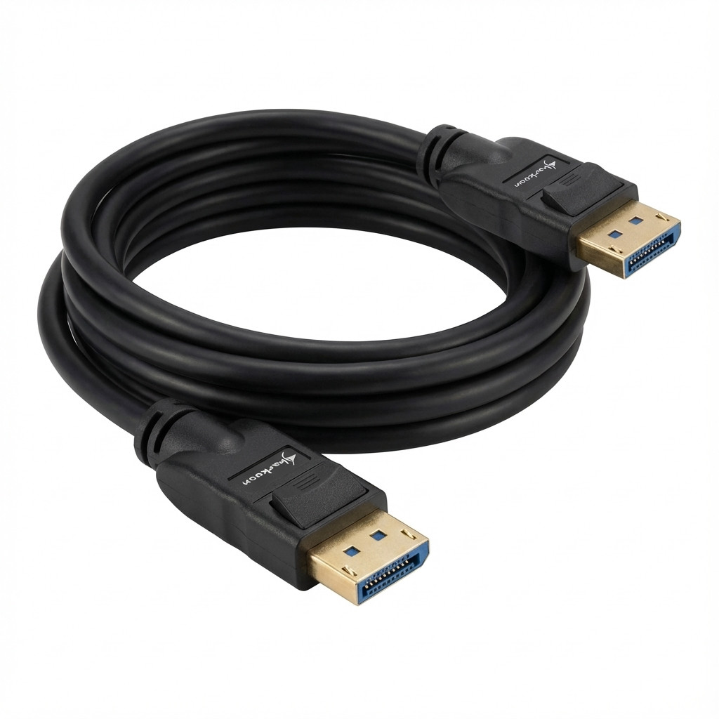 Kabllo DisplayPort Sharkoon → DisplayPort 4K 1 m - Zezë - 1