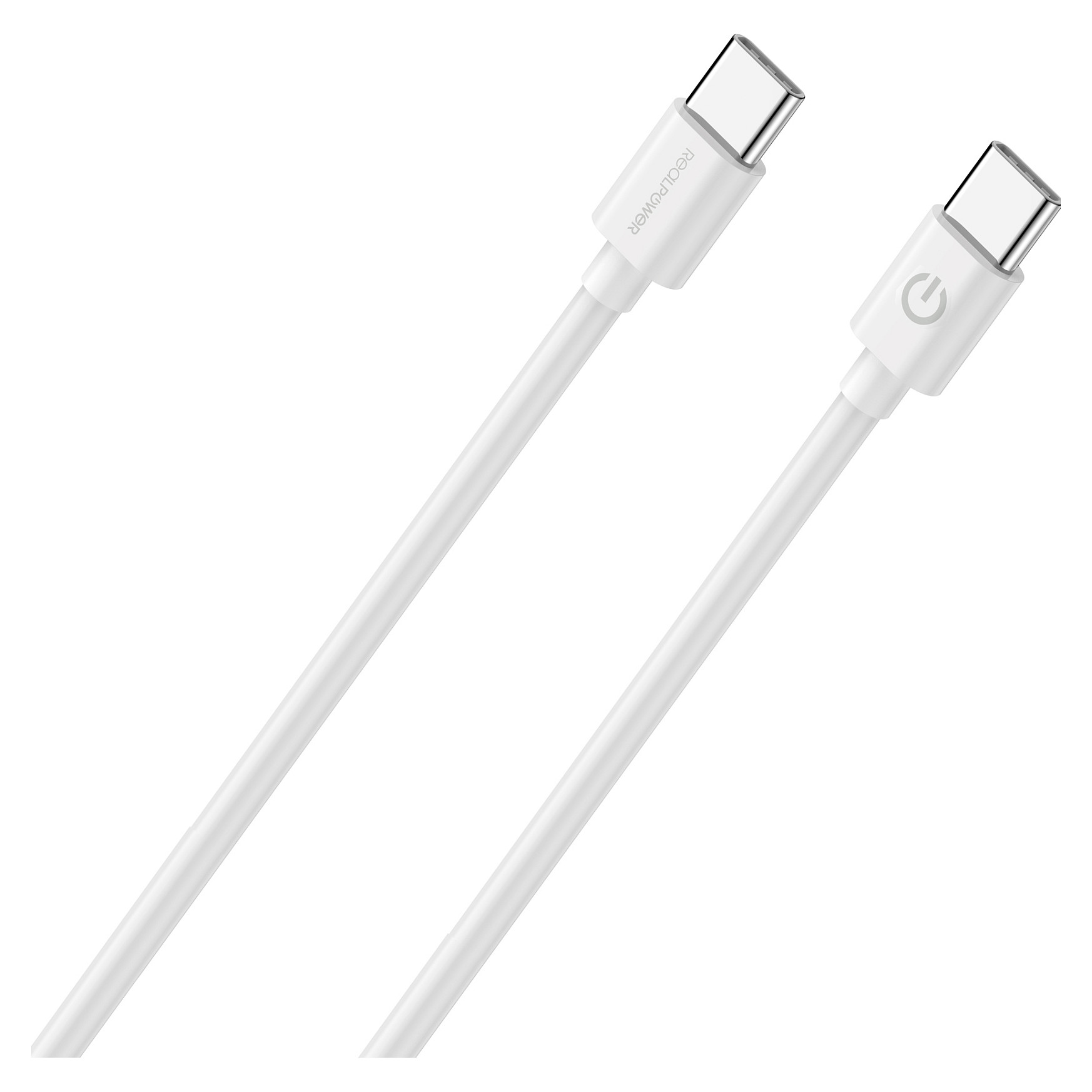 Kabllo RealPower 404307 / USB-C → USB-C / USB 2.0 / 2m – Bardhë