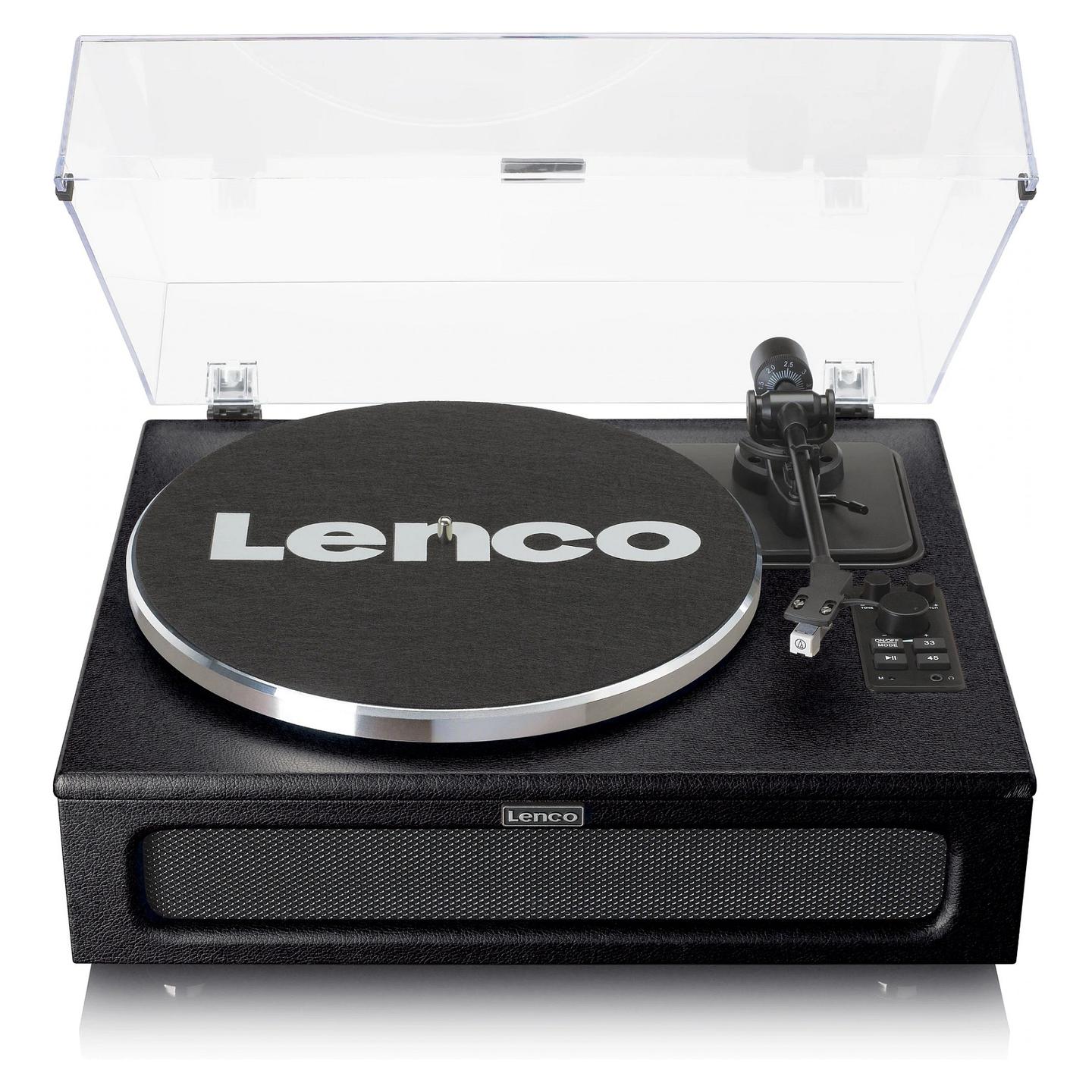 Gramafon Lenco LS-430BK, Me rrip, Bluetooth, 40 W RMS, Kuti prej metali, plastike dhe lëkure sintetike - Zezë - 13