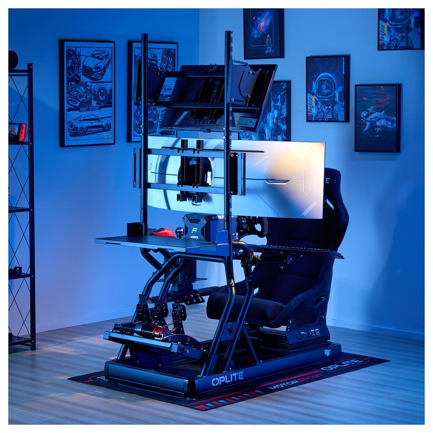 Mbajtëse për Monitor OPLITE OP-R8-SMSB / 1 Monitor / deri 57" / deri 30kg / VESA 75x75–400x200 / Lartësi e Rregullueshme - Zezë - 5