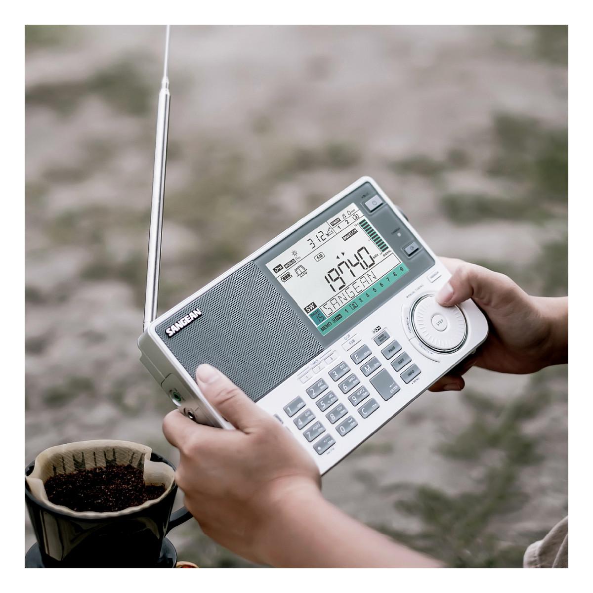 Radio portative Sangean ATS-909X2, AM, FM, LW, SW, ekran LCD, dalje kufjesh 3.5 mm - Bardhë - 7