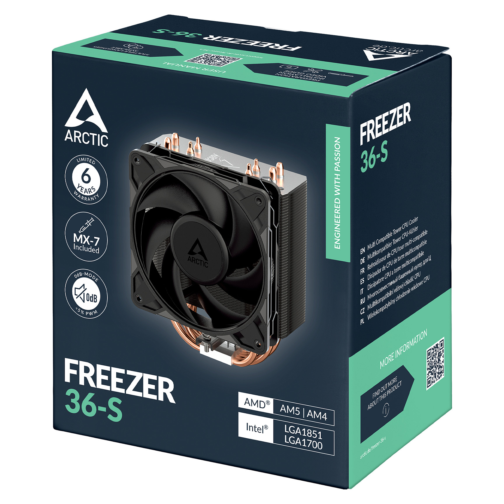 Ftohës për procesor ARCTIC Freezer 36-S - Zezë - 7