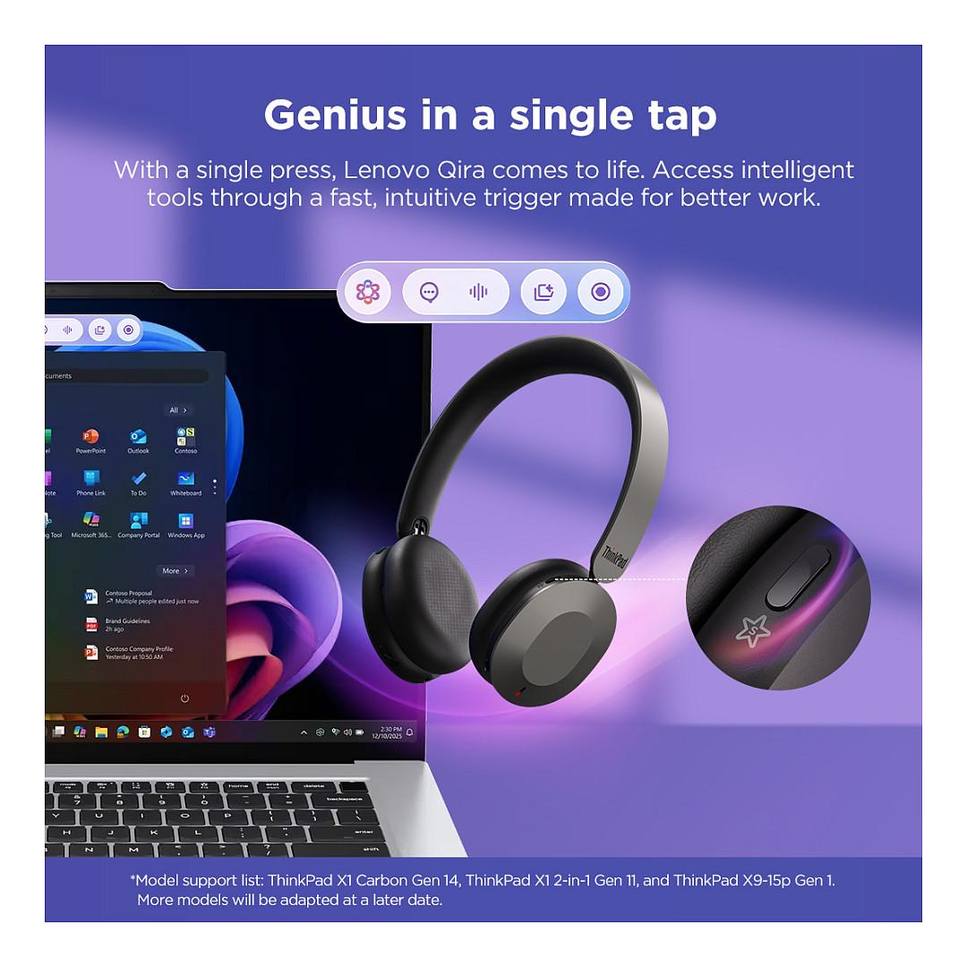 Kufje pa kabllo Lenovo ThinkPad 8550 / Bluetooth 5.3 / ANC / USB-A - Hiri - 26