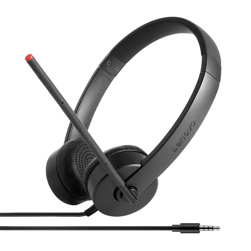 Kufje me kabllo Lenovo Essential Stereo Analog VoIP / 3.5mm / Stereo / Mikrofon Boom - Zezë - 1