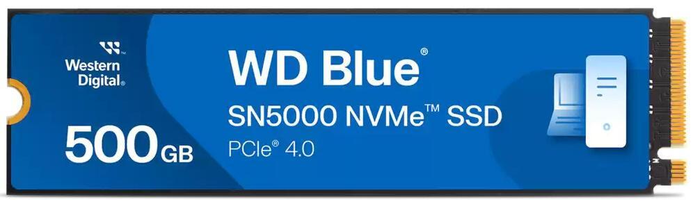 SSD e Brendshme Western Digital WD Blue SN5000 / WDS500G4B0E-00CNZ0 / 500GB / M.2 2280 / PCIe 4.0 x4 / 5000MB/s Read / 4000MB/s Write 