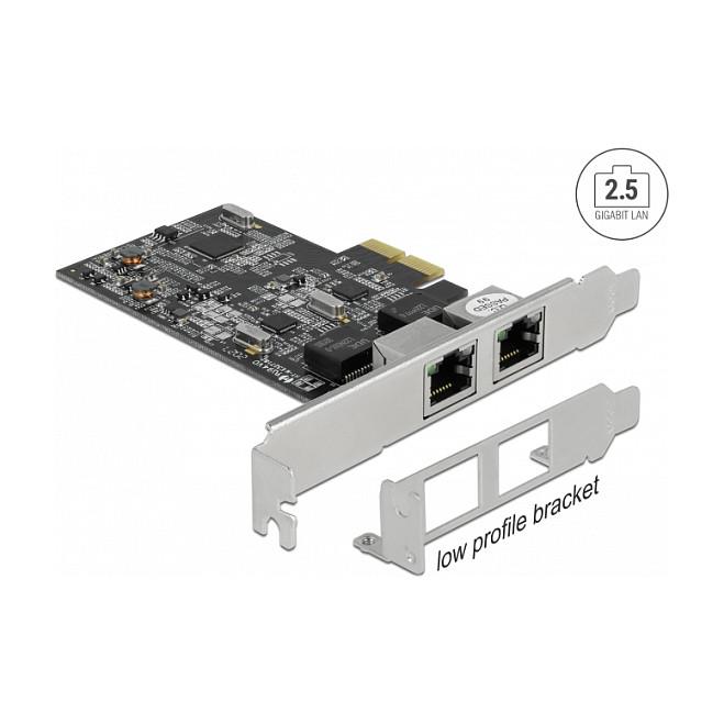 Karta të Rrjetit Delock 89530 / PCIe x2 / 2x 2.5 Gigabit LAN RJ45 / 2.5Gbps / Realtek RTL8125B - 4