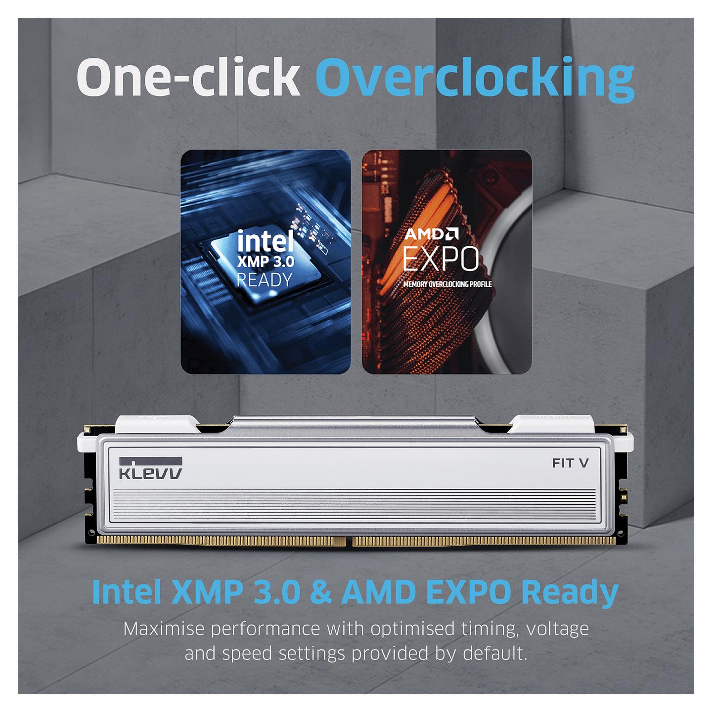 RAM Memorie DDR5 KLEVV FIT V, 32GB (2x16GB), DIMM, 6000MHz, CL28, 288-pin - Zezë - 4