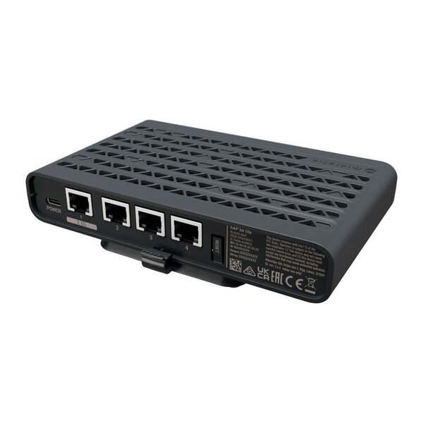MikroTik hAP be lite A42G-HbeP Wi-Fi 7 Tri-Band Router / 1× 2.5GbE + 3× Gigabit Ethernet / RouterOS v7 – Bardhë