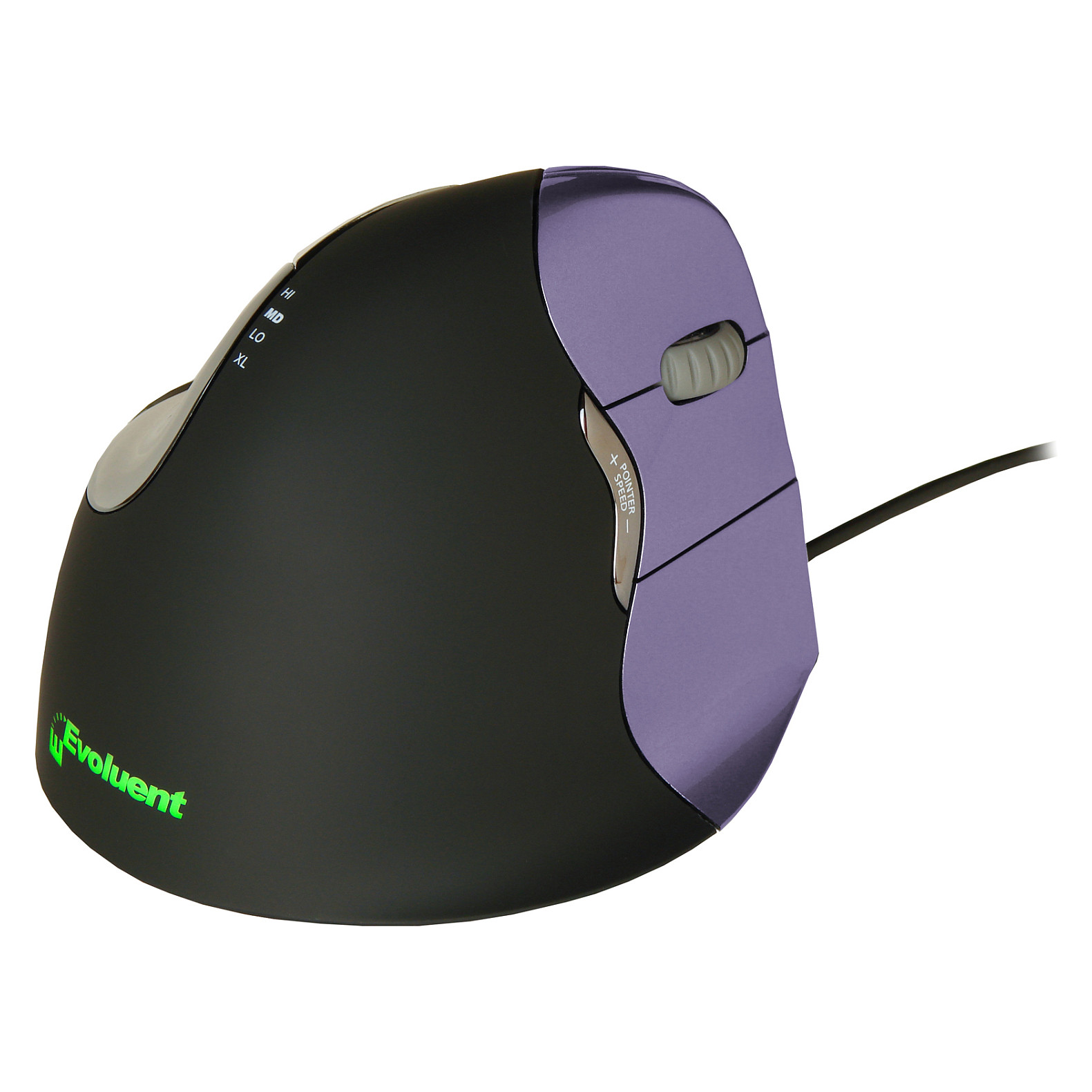 Maus pa Kabllo Evoluent 4 (Small) - Zezë / Vjollcë - 1