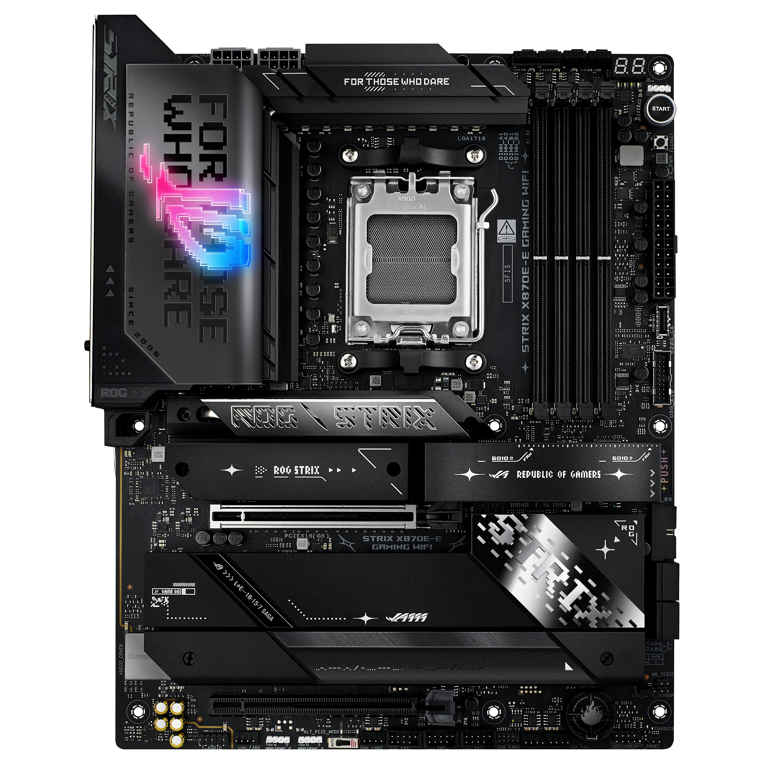Pllakë Amë ASUS ROG STRIX X870E-E GAMING WIFI / AMD AM5 / X870E / DDR5 / ATX / Wi-Fi 7 / 5GbE LAN - 2