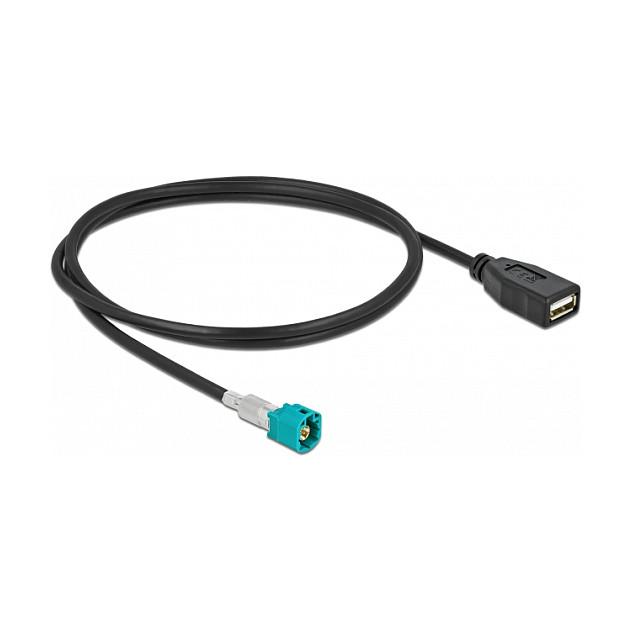 Kabllo USB DeLOCK 90487, HSD Z në USB 2.0 Type-A, 1 m - Zezë - 2