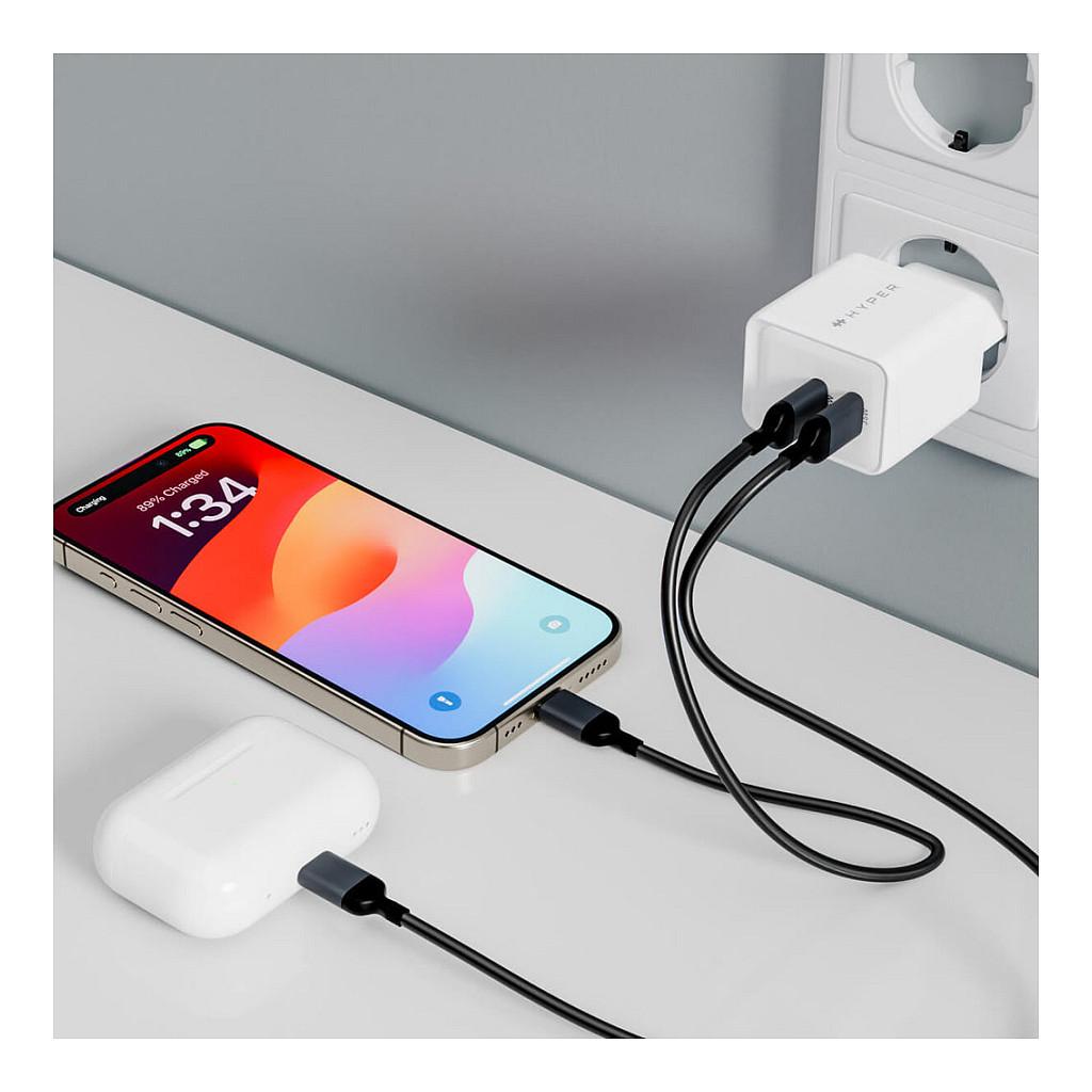 Karikues USB-C Targus HYPER HJG35EU, 35W, 2x USB-C, GaN, Power Delivery 3.0, PPS - Bardhë - 10