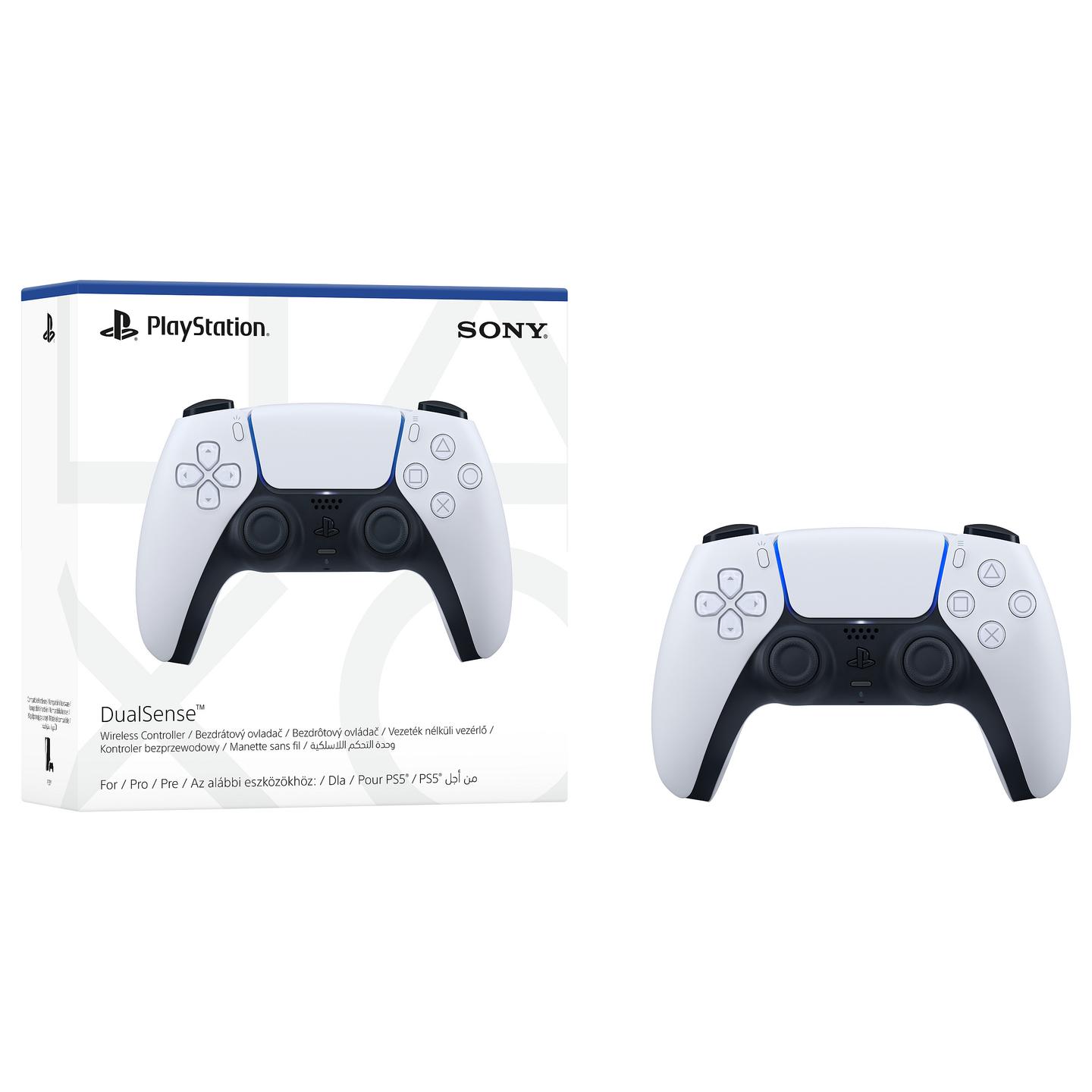 Kontroller për Sony DualSense / Wireless / Bluetooth / PS5 – Bardhë