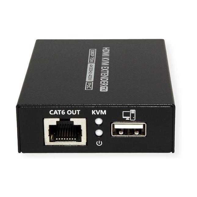 Extender KVM VALUE 14.99.3043, HDMI, 4K 30Hz, Cat.6/6A, deri në 40m në 4K dhe 70m në Full HD - Zezë - 6