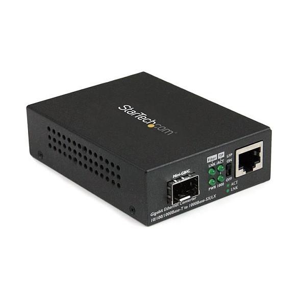 Konvertues Medias StarTech.com MCM1110SFP, 1x RJ45 Gigabit, 1x SFP Gigabit - Zezë