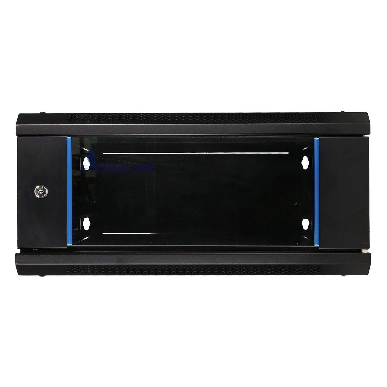 Kabinet Rack Extralink EX.2893, 4U, 19", 600×600mm, Montim në Mur, 30kg - Zezë - 10