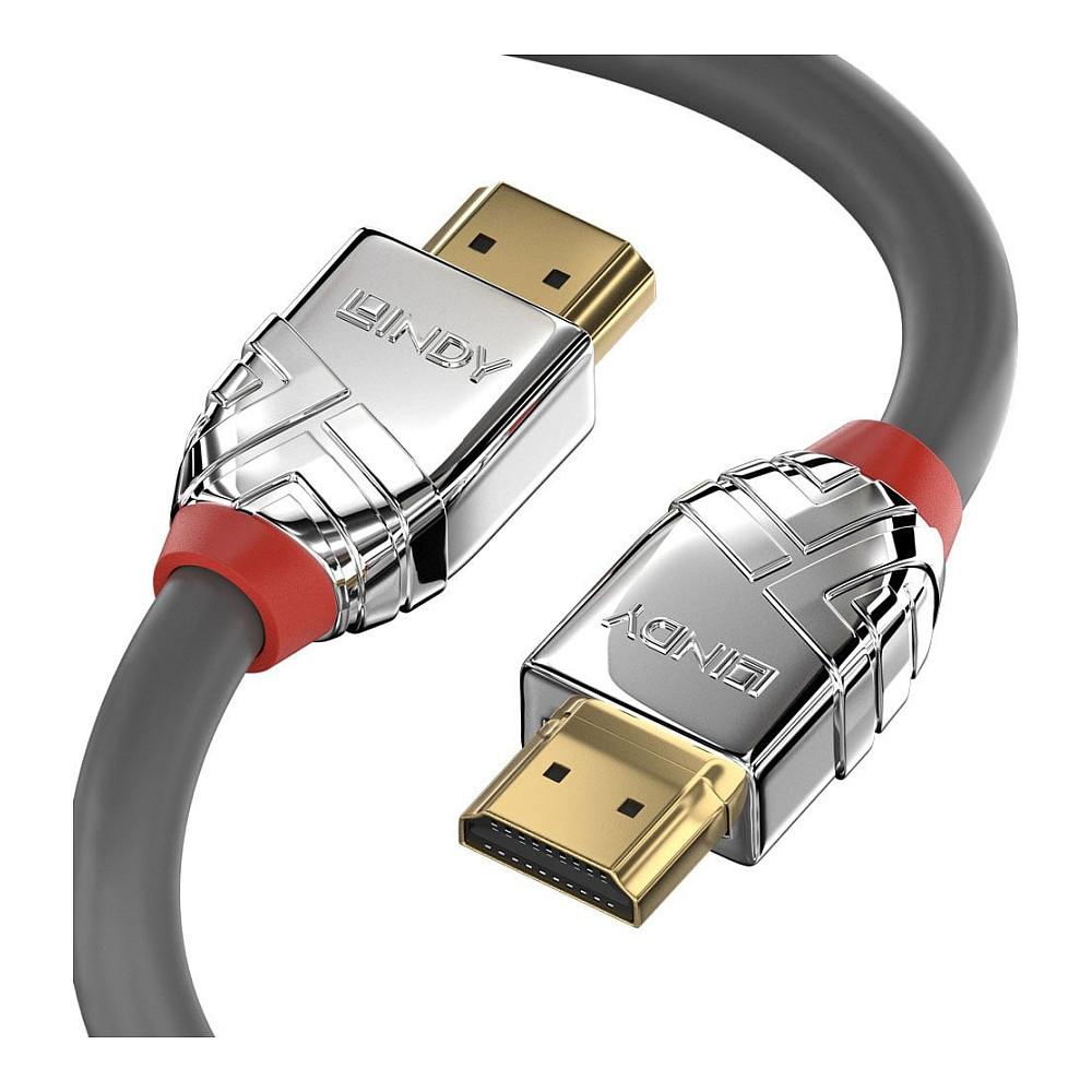 Kabllo HDMI Lindy 37873 / HDMI në HDMI / 3m / HDMI 2.0 / 4K 60Hz / High Speed - Gri/Argjend - 3