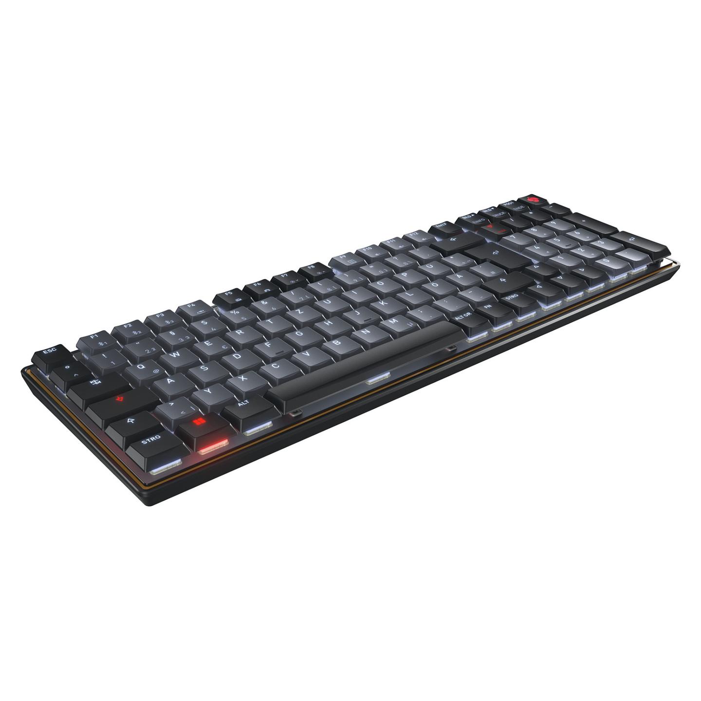 Tastierë Pa kabllo CHERRY KW 550 MX LP / Mekanike / 96% / 99 Taste / MX Low Profile 2.0 / Bluetooth 5.2 / USB-C / US Layout / Backlit – Zezë - 2
