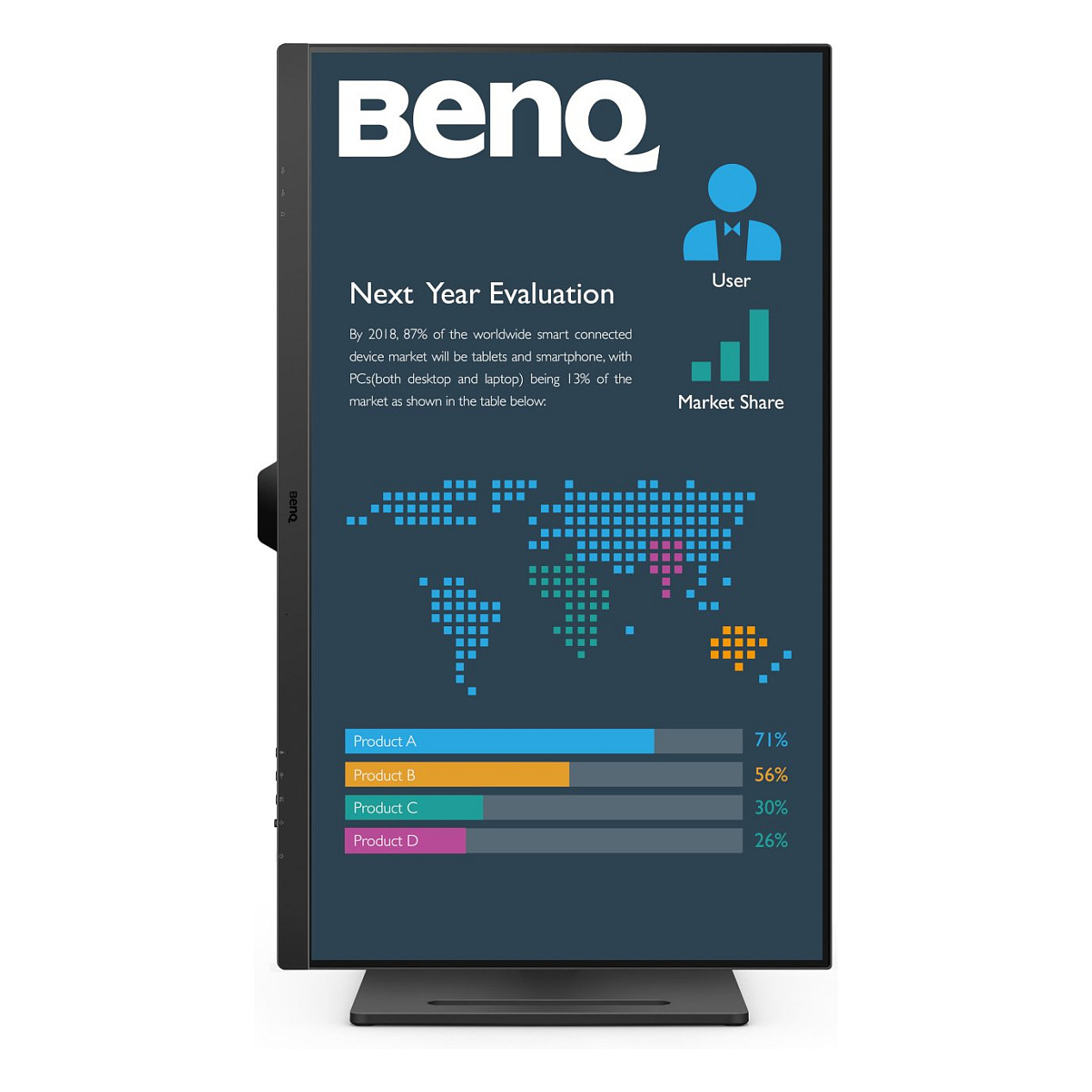 Monitor BenQ BL3290QT / 31.5" / QHD IPS / 75Hz / 5ms / HDMI+DisplayPort+USB-C - Zezë - 3