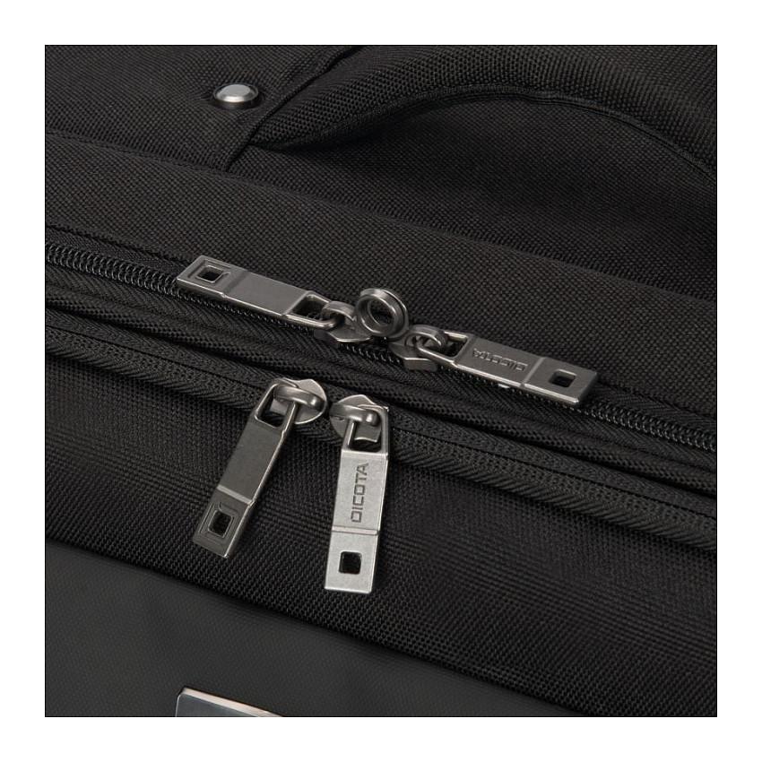 Çantë për Laptop DICOTA Multi Twin FIVE, 15–17.3", 900D PET i Ricikluar, Ndarje për Tablet, RFID, Rrip për Valixhe - Zezë - 12