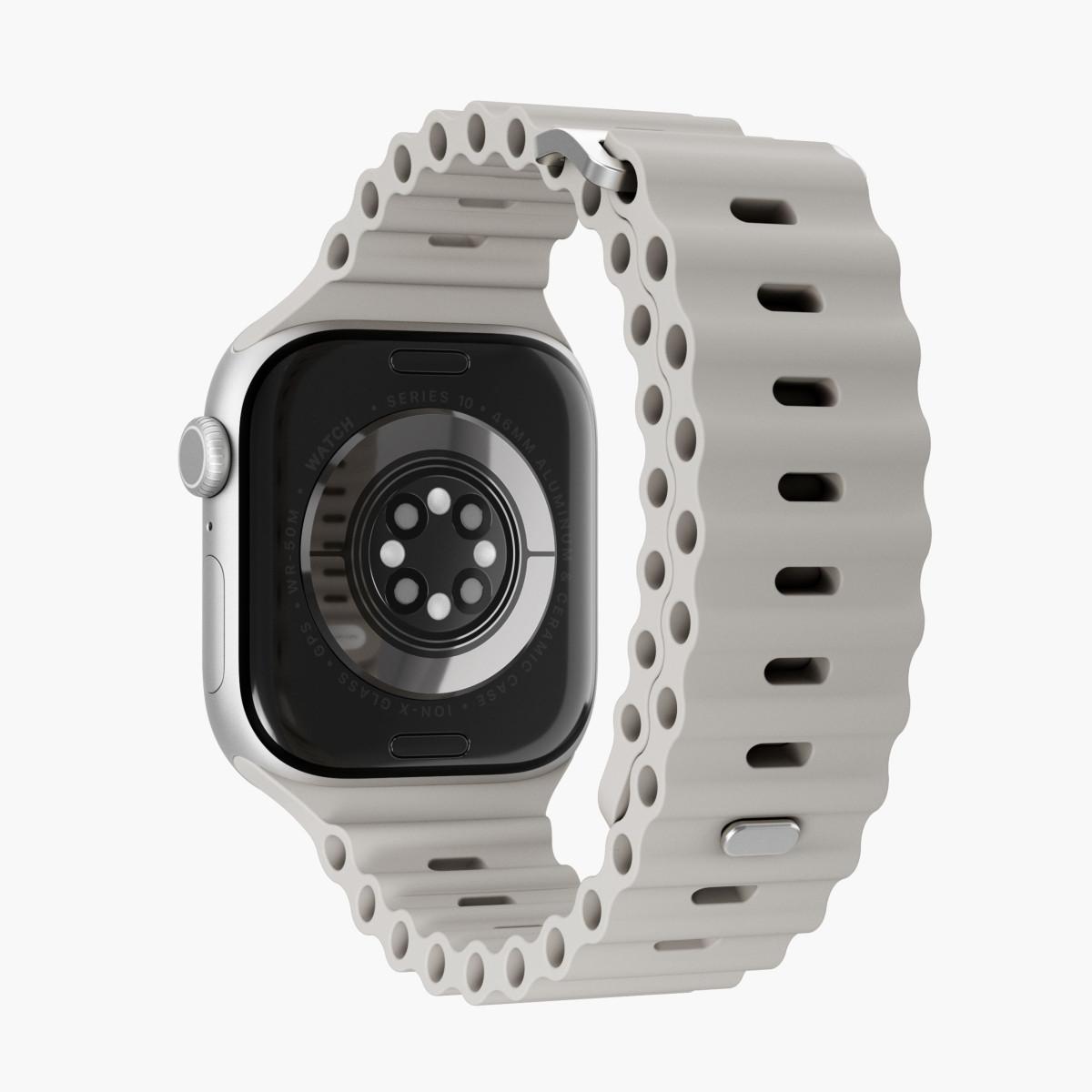 Rrip për ora Vonmählen Wave Band 2, Apple Watch, 38mm, 40mm, 41mm - Krem - 2